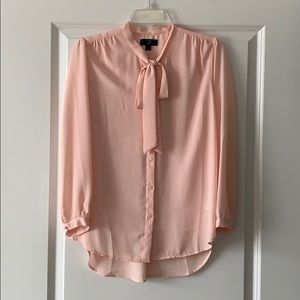 J crew drapey tie neck blouse